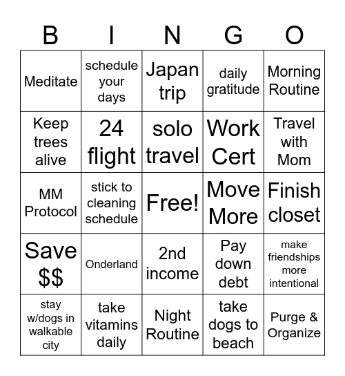 2025 Bingo Card