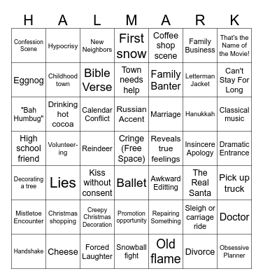 Hallmark Bingo Card