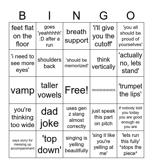 shh... dr burns bingo! Bingo Card