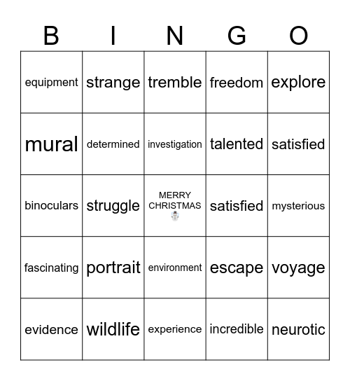 SA BINGO 🥶 Bingo Card