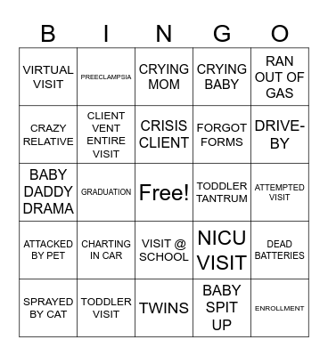 NHV BINGO Card