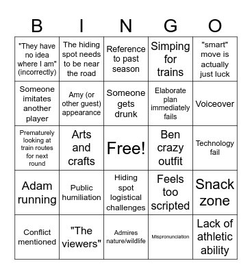 Jet Lag Season 11 Bingo Card