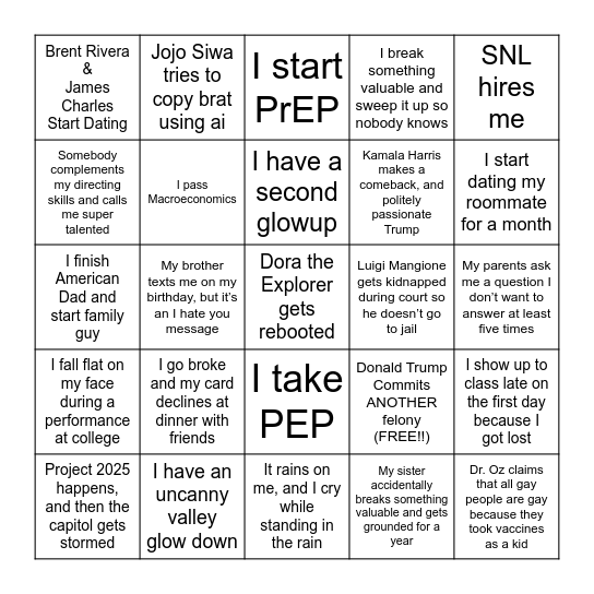 2025 Bingo !! Bingo Card