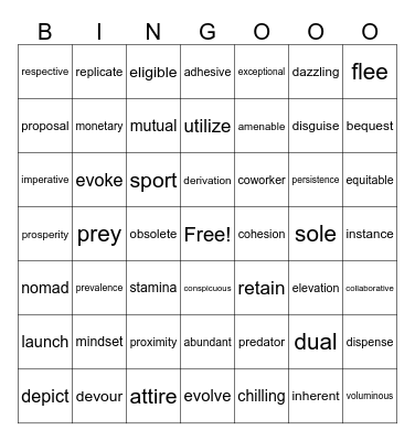 Skills 3 & 4 Bingo Card