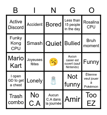 OGRE Bingo 20/12/24 Bingo Card