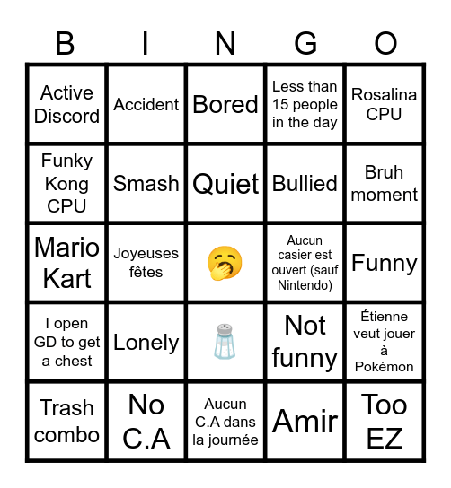 OGRE Bingo 20/12/24 Bingo Card