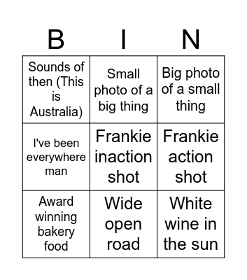 Reginas Roadtrip Radventures Bingo Card