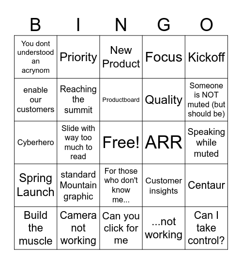 PD Heartbeat Bingo Card