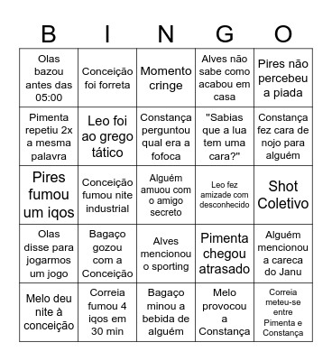 Lendas 2024 Bingo Card