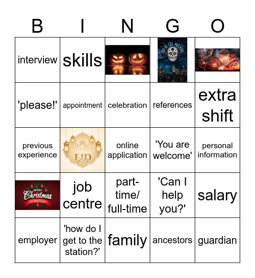 Welcome House bingo Card
