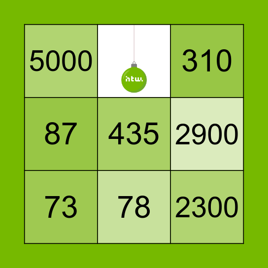 WeihnachtsBINGO Card