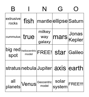 review bingo  Bingo Card