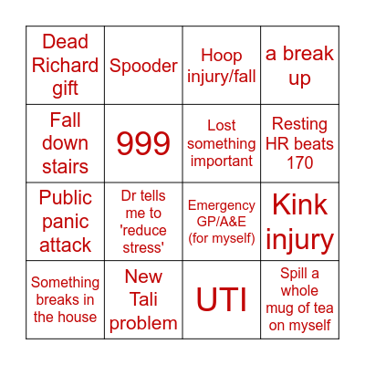 Eryn 2025 anti-bingo Card