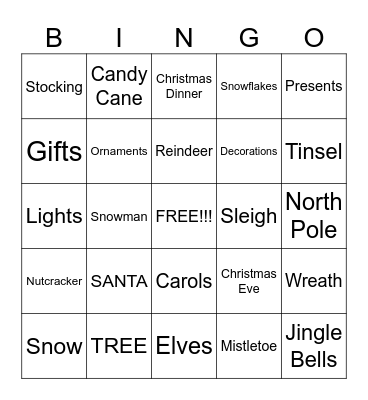 Christmas Bingo Card