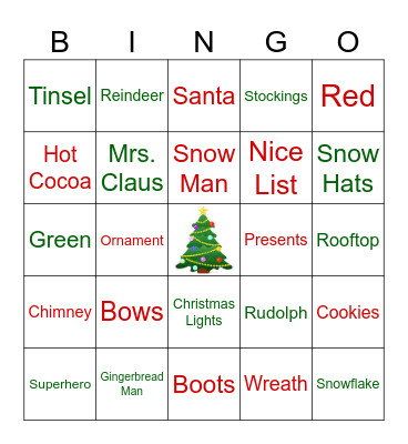 Ugly Sweater Bingo Card