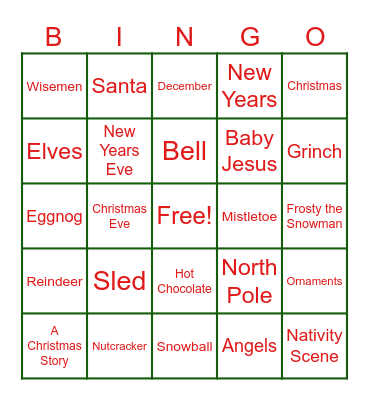 PLC 12/18 Bingo Card