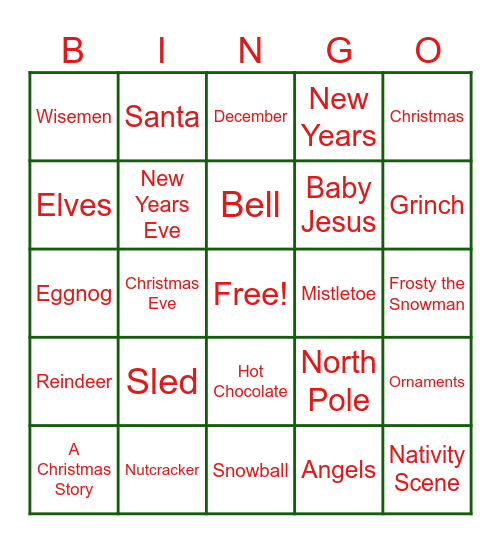 PLC 12/18 Bingo Card