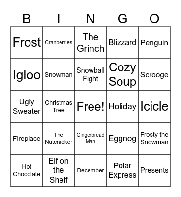 Winter Bingo! Bingo Card