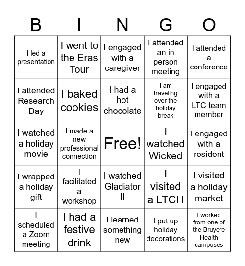 Ontario CLRI BINGO Card