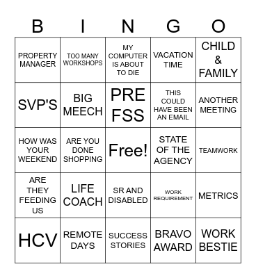 CORE HOLIDAY PARTY Bingo Card