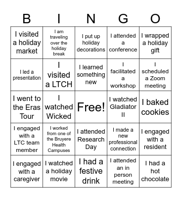 Ontario CLRI BINGO Card