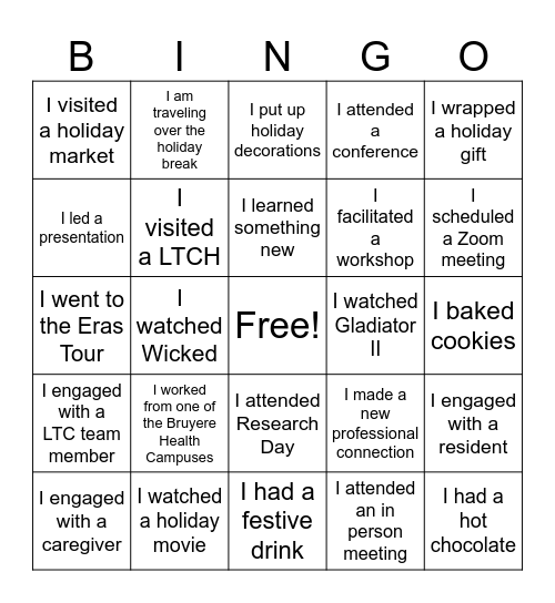 Ontario CLRI BINGO Card