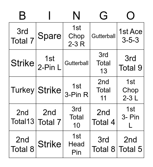 5-Pin BINGO Card