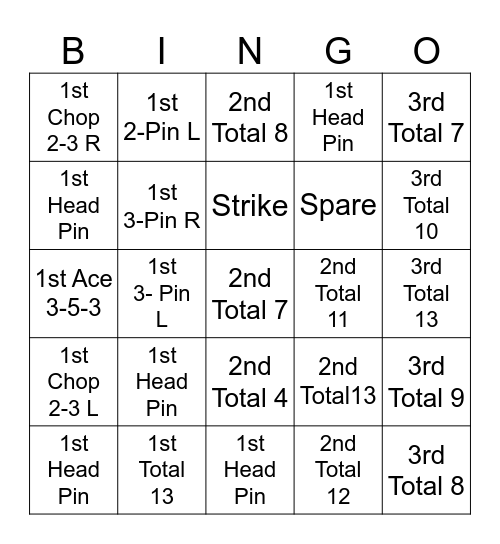 5-Pin BINGO Card