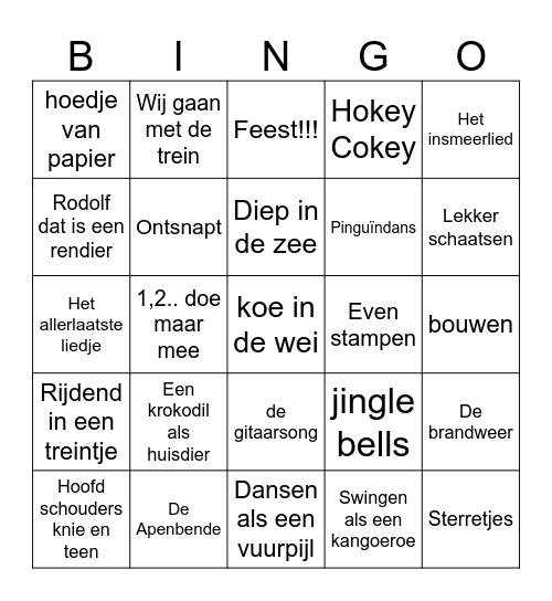 Foute kerstbingo Card