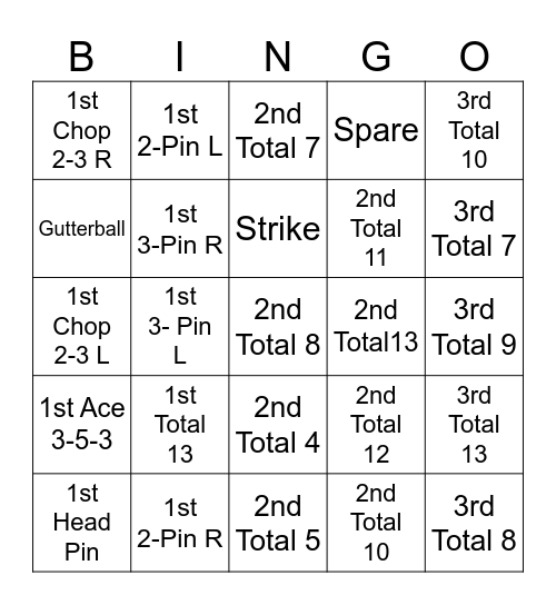 5-Pin BINGO Card