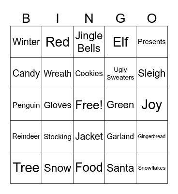 Christmas Bingo Card