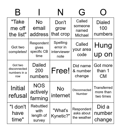 Qlarity Access Holiday Party Bingo Card