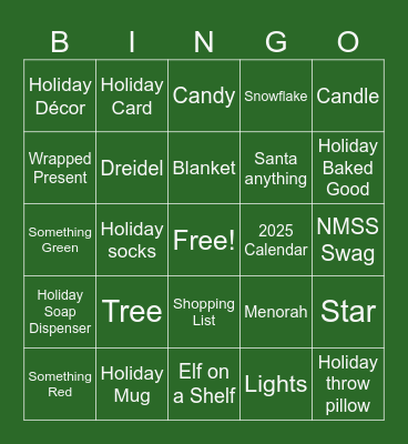 LE 2024 Holiday Bingo Scavenger Hunt Bingo Card