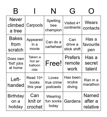POGCE 2024 Bingo Card