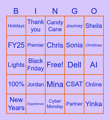 DTX CSPMO Town Hall Bingo Card
