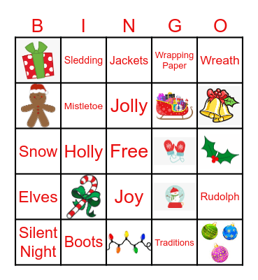 Holiday Bingo! Bingo Card