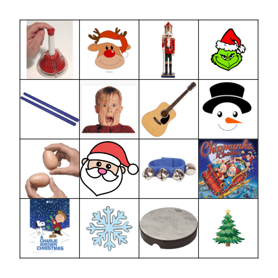 Christmas Music Bingo Card