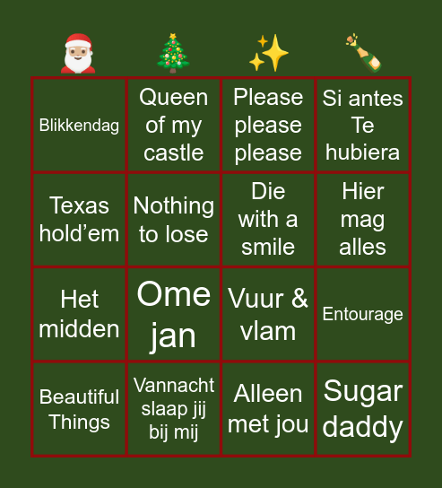 Kerst bingo 2024 Bingo Card