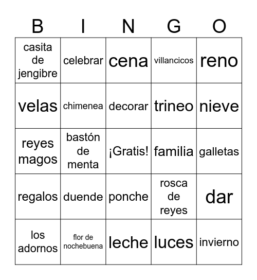 La Navidad Bingo Card