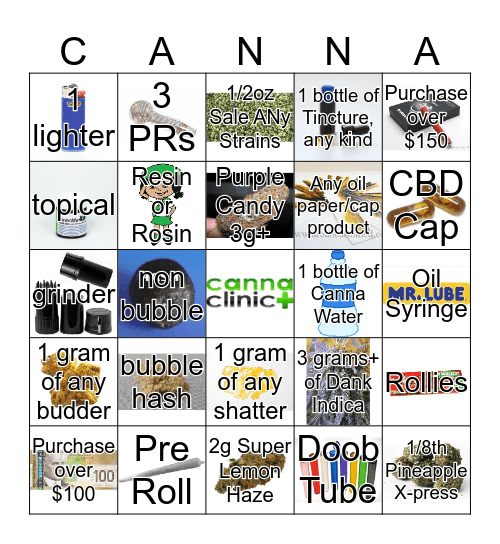 CANNA BINGO Sept 7th Bingo Card