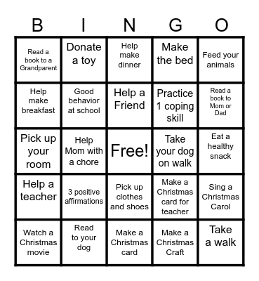 ELF BLACKOUT BINGO Card