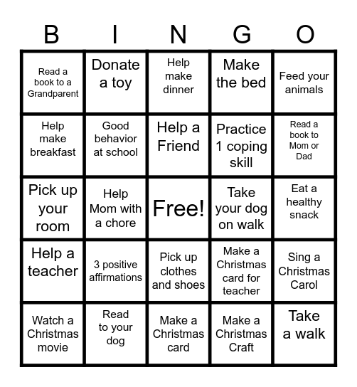 ELF BLACKOUT BINGO Card