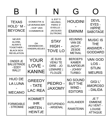 KERST 2025 Bingo Card