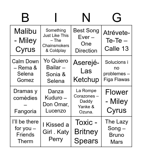 Garrins i Garrines Bingo Card