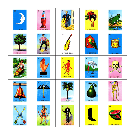 La Lotería Mexicana Bingo Card