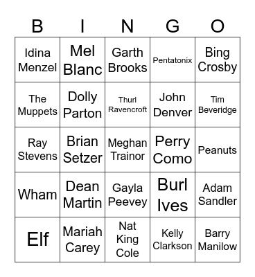 Christmas Bingo 3 Bingo Card