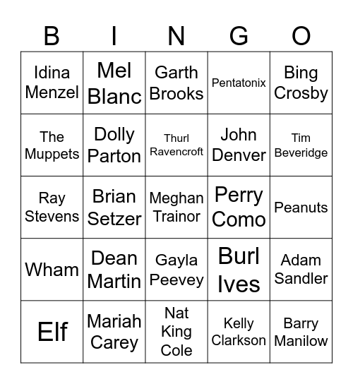 Christmas Bingo 3 Bingo Card