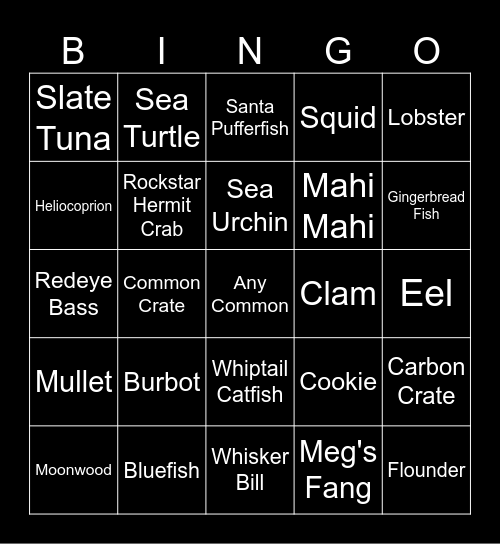 Fisch Bingo Card