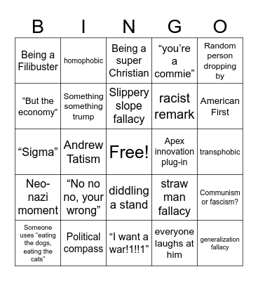 Dj bingo bongo Bingo Card