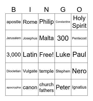 Unit 1-2 Bingo Card